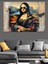 Güneş Gözlüklü Mona Lisa Dekoratif Kanvas - Mdf Ahşap Tablo 5