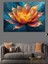 Renkli Işıltılı Lotus Çiçeği Dekoratif Kanvas - Mdf Ahşap Tablo 3