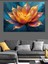 Renkli Işıltılı Lotus Çiçeği Dekoratif Kanvas - Mdf Ahşap Tablo 5
