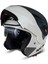 Çene Açılır Kask Beyaz Siyah Vizörlü Ece Belgeli 3