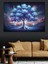 Büyülü Mavi Ağaç Işık Dekoratif Kanvas - Mdf Ahşap Tablo 1