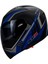 Çene Açılır Kask Mat Mavi Siyah Vizörlü Ece Belgeli 2