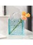 Çanta Vazo Köşeli Model Cam Çiçek Vazosu Dekoratif Mavi Vazo Büyük Boy Glass Bag Vase 1