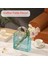 Çanta Vazo Köşeli Model Cam Çiçek Vazosu Dekoratif Mavi Vazo Büyük Boy Glass Bag Vase 3