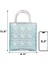 Çanta Vazo Köşeli Model Cam Çiçek Vazosu Dekoratif Mavi Vazo Büyük Boy Glass Bag Vase 5
