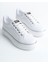 Mına Bağcıklı Ortopedik Taban Kadın Sneaker Spor Ayakkabı - Beyaz/gümüş 4