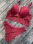 Bordo Dantelli Destekli Bralet Takım 3