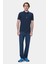 Quınton Lacivert Polo Yaka Nakışlı Standard Fit Erkek Tshirt 3