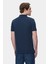 Quınton Lacivert Polo Yaka Nakışlı Standard Fit Erkek Tshirt 4