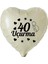 18 Inç Retro Beyaz (Krem)Renk Bebek Figürlü 40 Uçurma Temalı Kalp Folyo Balon 1