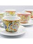 Edex ’’Capriccio Italiano’’ Porselen Cappuccino Fincan ve Tabak 6’lı Takım - 190 ml 2
