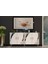 Handle Konsol Tv Sehpası Çok Amaçlı Dolap 150 cm Beyaz Gümüş 1