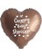 18 Inç Çikolata Kahve Renk Kişiye Özel Baby Showers Yazılı Emzik-Kalp Figürlü Kalp Folyo Balon 1