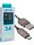 3 Amper Metal Yaylı Mıcro USB Data ve Şarj Kablosu 1 Metre (4887) 2