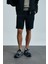 Erdem Erkek Şort Eşofman Slim Fit Siyah 3