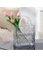 Çanta Vazo Köşeli Model Cam Çiçek Vazosu Dekoratif Antrasit Vazo Büyük Boy Glass Bag Vase 1