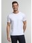 Bisiklet Yaka T-Shirt Beyaz Renk Erkek Tişört 2