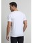 Bisiklet Yaka T-Shirt Beyaz Renk Erkek Tişört 3