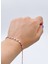 Kadın 925 Ayar Damla Taşlı Gümüş Bileklik Rose Gold 2