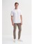 Bisiklet Yaka Beyaz Erkek T-Shirt 4142 1
