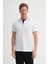 Polo Yaka Beyaz Siyah Erkek T-Shirt 4614 3