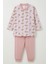 Kız Bebek Pijama Takımı Gökyüzü Temalı Hayalci Ayıcık Desenli 4 Ay-1 Yaş, Pembe 1