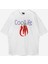 Cool Life Kırmızı Biber Baskılı Kadın Oversize Beyaz Tshirt 2