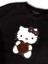 Hello Kitty Taş Kristal Taşlı Baskılı Kadın Premium T-Shirt - Siyah 3