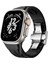 Apple Watch Ultra 49MM KRD-127 Metal Tokalı Silikon Kordon-Siyah 1