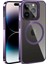Apple iPhone 14 Pro Max Uyumlu Magsafe Wireless Şarj Özellikli Standlı Klon Kapak-Siyah 4