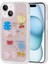 Apple iPhone 15 Plus Kılıf Kabartma Figürlü Parlak Minimini Silikon Kapak-Pembe 1