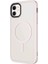 Apple iPhone 11 Kılıf Mat Arka Yüzey Wireless Şarj Özellikli Tknr Flet Magsafe Kapak-Derin Mor 5