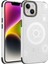 Apple iPhone 14 Plus Kılıf Wireless Şarj Özellikli Desenli Hot Kapak-Beyaz 1
