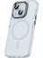 Apple iPhone 15 Plus Kılıf Airbagli Magsafe Wireless Şarj Özellikli Lens Koruyuculu Klaptika Kapak-Mavi Açık 1