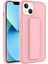 Apple iPhone 14 Plus Kılıf Qstand Kapak-Pembe 1