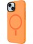 Apple iPhone 15 Kılıf Magsafe Şarj Özellikli Buzlu Transparan C-Pro Sert Kapak-Pembe 2