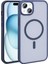 Apple iPhone 15 Plus Kılıf Magsafe Şarj Özellikli Mat Arka Yüzey Tknr Sio Kapak-Lacivert 1