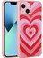 Apple iPhone 13 Kılıf Simli Desenli Kamera Korumalı Parlak Popy Kapak-Kalp 1