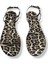 T8014 Leopar Desen Parmak Arası Kadın Sandalet 1