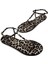 T8014 Leopar Desen Parmak Arası Kadın Sandalet 3