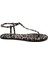 T8014 Leopar Desen Parmak Arası Kadın Sandalet 4