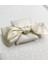 Scrunchie Fiyonklu Saten Lastikli Toka Krem 2
