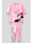 Kız Çocuk Puantiye Pembe Renk Fiyonk 3D Detaylı T-Shirt ve Tayt Alt Üst Takım - Trend Stil 1