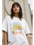 Beyaz Oversize Unisex Erkek Kadın Tişört 1