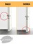 Kapı Kolu Stoperi Beyaz 8 cm Metal Kapı Tamponu Durdurucu Tutucu Tutacağı Kapı Stopu Silikonlu 4