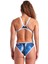 One Print Swimsuit Tech Back Kadın Siyah Yüzücü Mayosu 008835150 1