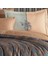 Çift Kişilik Saten Nevresim Lotus Bronz - 510461-1453 2