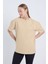 Kadın Oversize Basic Bordo Renk T-Shirt 2