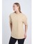 Kadın Oversize Basic Bordo Renk T-Shirt 4