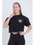 Kadın Oversize Camping Therapy Baskılı Beyaz Renk Crop 1
